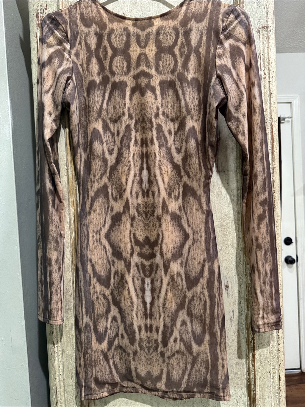 Aris Mini Dress - Animal Print Brown